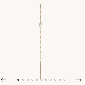 Catbird Diamond Greco Lariat Earring